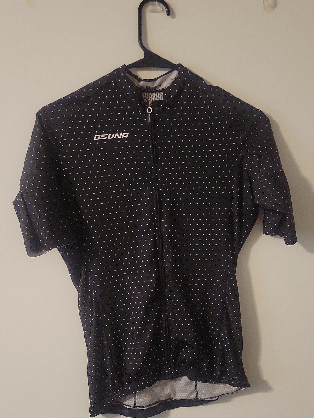 Men’s Or Womens Black Polka Dot Short-Sleeve Cycling Shirt